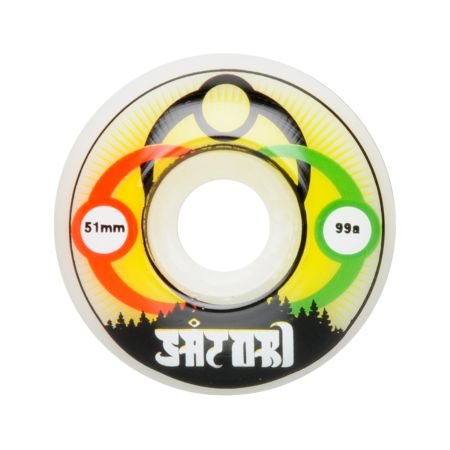 Satori Movement Logo Rasta 51mm Skateboard Wheels