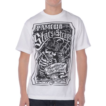 Famous Stars & Straps Baddest Of The Bad White Tee Shirt