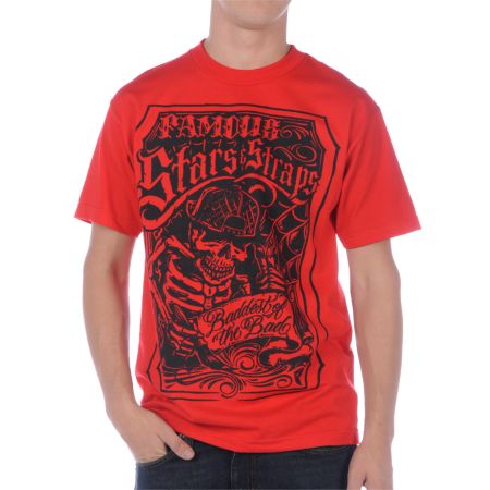 Famous Stars & Straps Baddest Of The Bad Red Tee Shirt