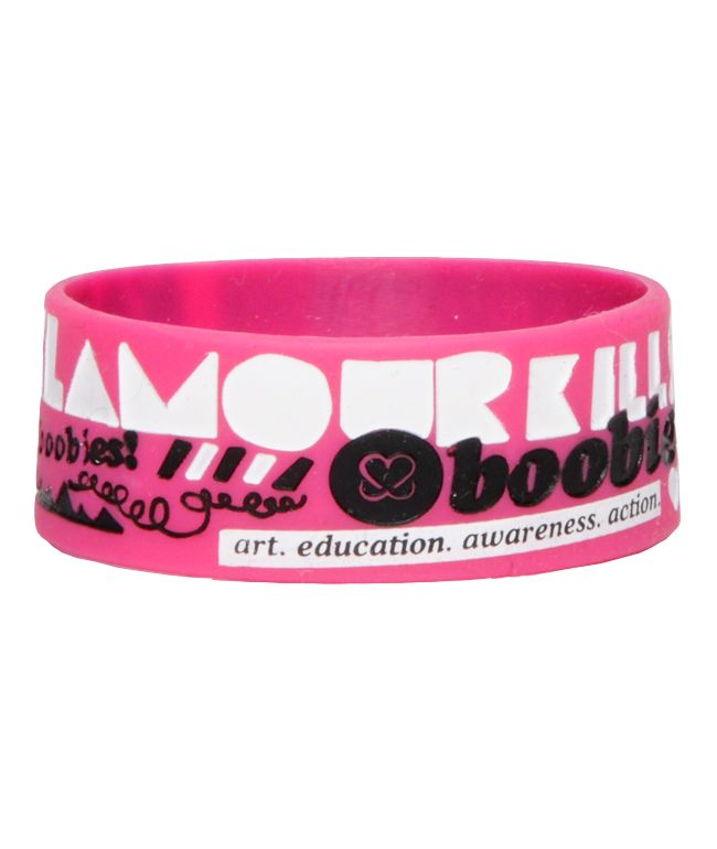 Glamour Kills Keep A Breast I Heart Boobies Pink Bracelet
