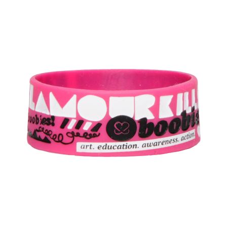 Glamour Kills Keep A Breast I Heart Boobies Pink Bracelet