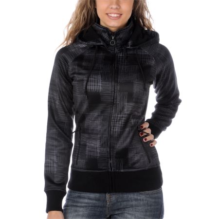 Empyre Girl Birch Black Plaid Tech Fleece