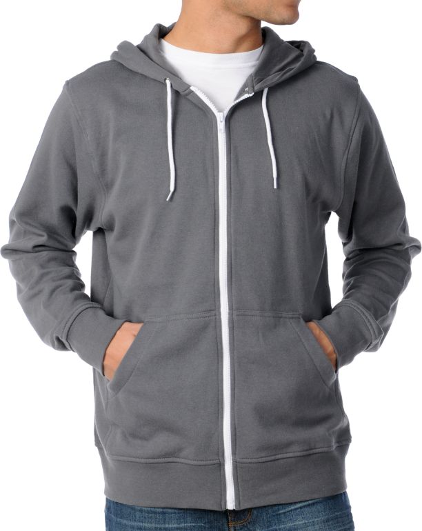 Zine Template Solid Grey Hoodie