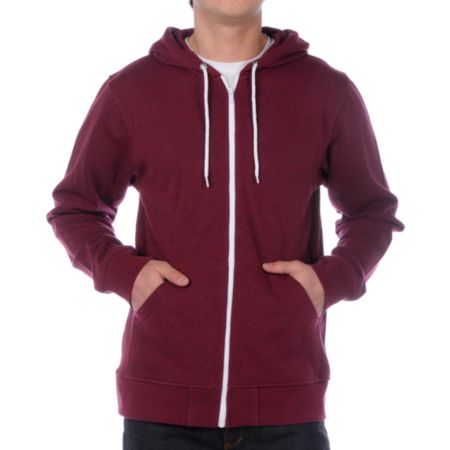 Zine Template Solid Cranberry Hoodie