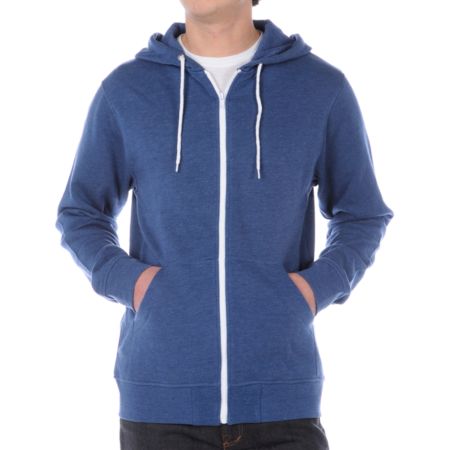 Zine Template Heather Blue Hoodie 