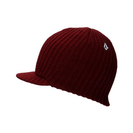 Volcom Full Stone Maroon Visor Beanie
