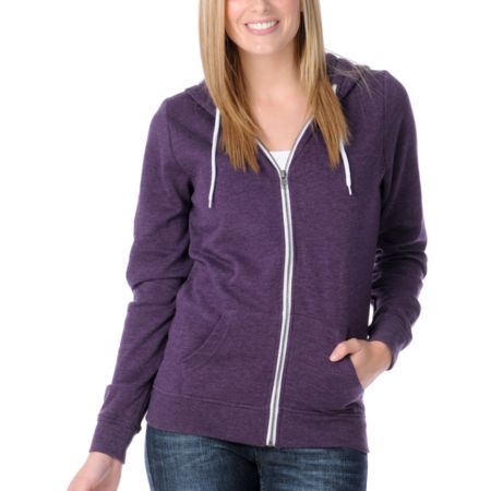 Zine Girls Heather Purple Hoodie