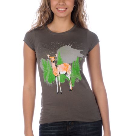 Element Girls Buckely Heather Grey Tee Shirt