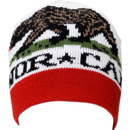 Nor Cal Republic White Beanie