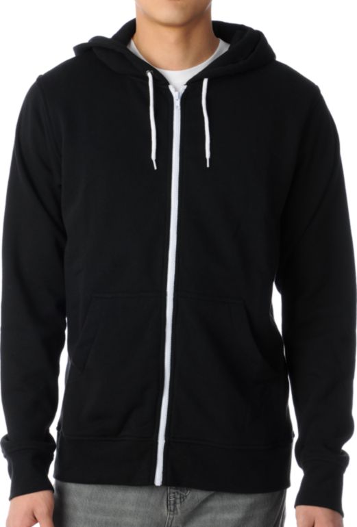 Zine Template Black Solid Hoodie