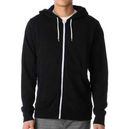Zine Template Black Solid Hoodie