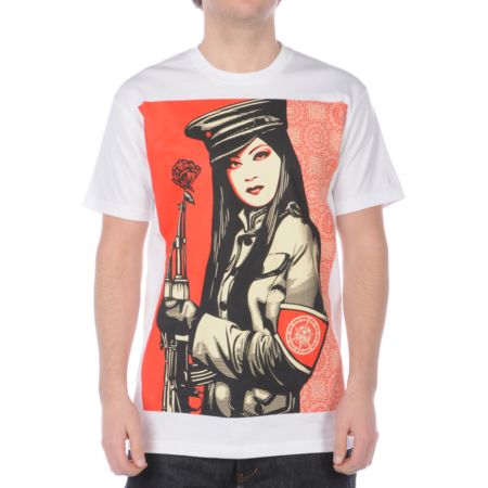 Obey Peace Guard White Tee Shirt