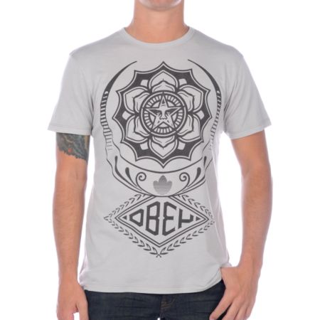 Obey Flying Lotus Grey Tee Shirt