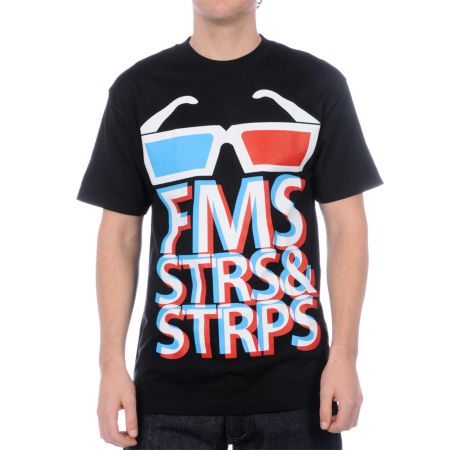 Famous Stars & Straps Coming At Cha BOH Black Tee Shirt