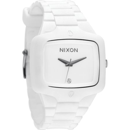 Nixon Rubber Player White Analog Watch