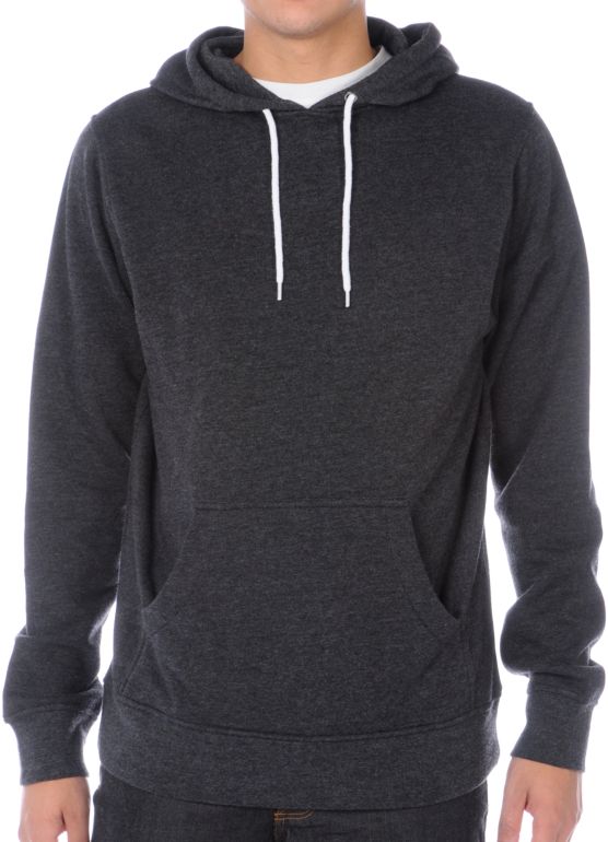 Zine Pulley Heather Black Pullover Hoodie