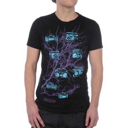 Changes Boombox Tree Black Tee Shirt