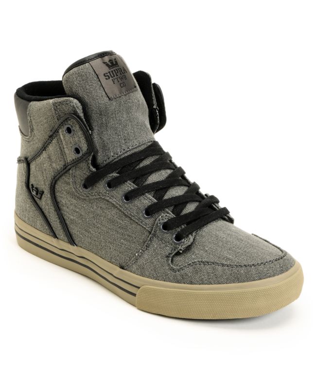 Supra Vaider Charcoal Canvas Shoe