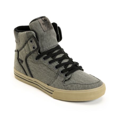 Supra Vaider Charcoal Canvas Shoe