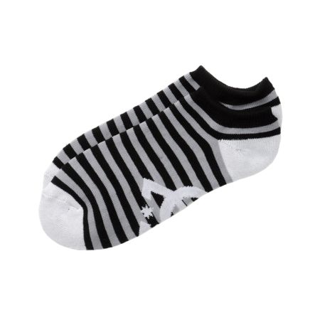 DC Pickup No Show Black & Grey Socks