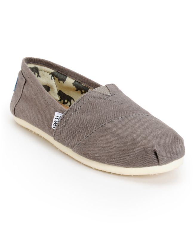 Toms Classics Canvas Ash Slip-On Girls Shoe