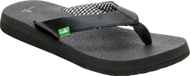 Sanuk Girls Yoga Mat Black Sandals