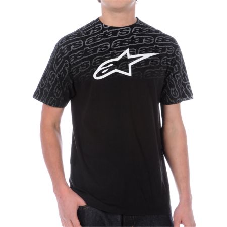 Alpine Stars Front N Back Black Tee Shirt
