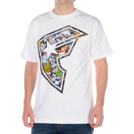 Famous Stars & Straps Sticker Bomb White Tee Shirt