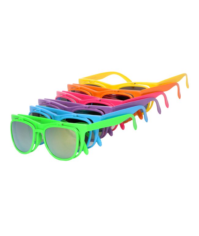 Jack Martin Bueller Neon Flip-Up Sunglasses