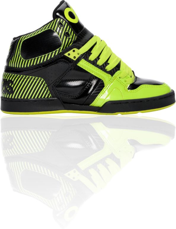 Osiris NYC 83 Black & Lime Shoe