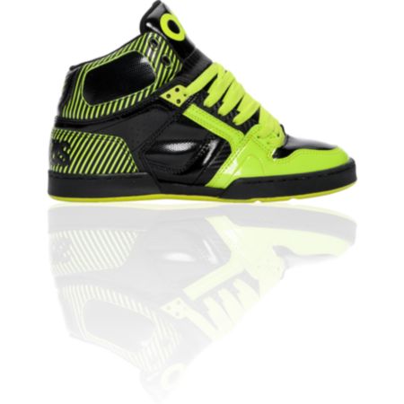 Osiris NYC 83 Black & Lime Shoe
