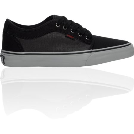 Vans Chukka Low Black Wax, Grey & Red Shoe