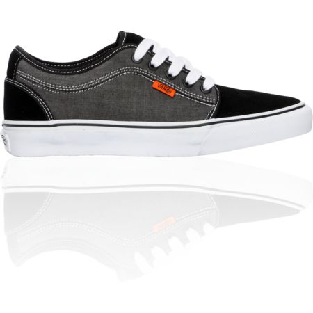 Vans Chukka Low Black Chambray, White & Orange Shoe