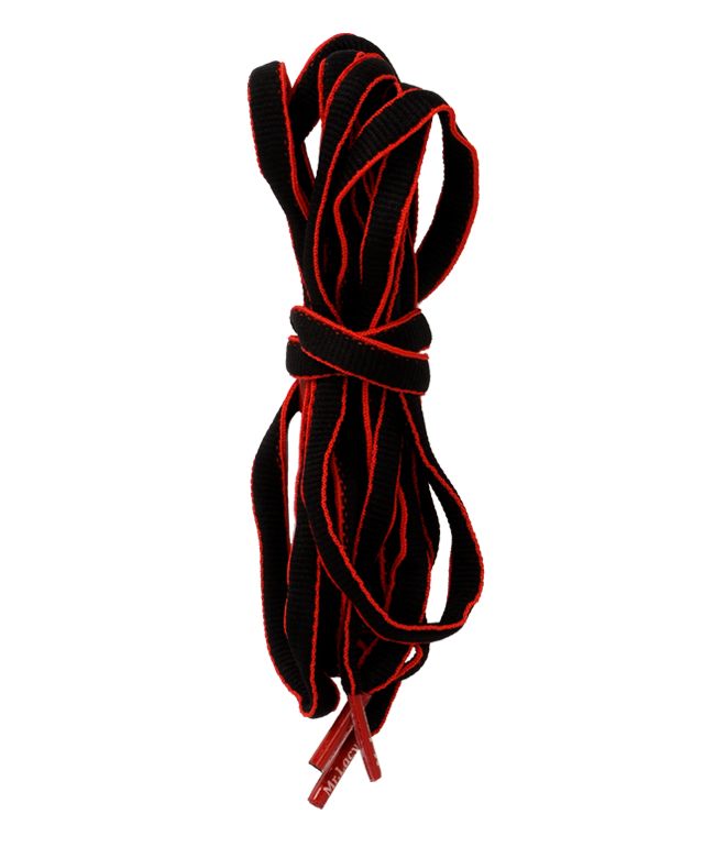 Mr. Lacy Flatties Black & Red Shoe Laces