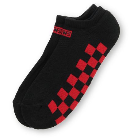 Vans Low Black & Red Checkerboard Socks