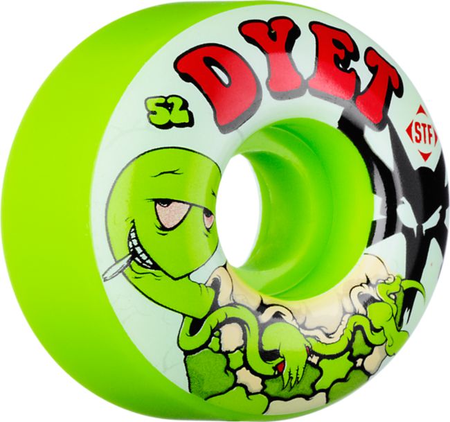 Bones Dyet Turtles Green 52mm STF Skateboard Wheels