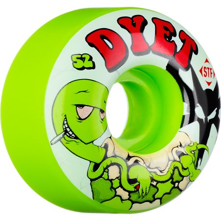 Bones STF Turtles Dyet Green 52mm Skateboard Wheels