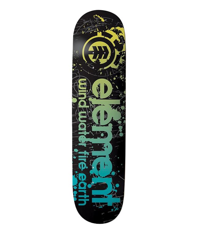 Element Droplets Black Skateboard Deck