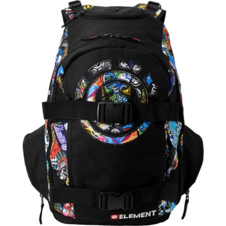 Element Skate Camp Black Skate Backpack