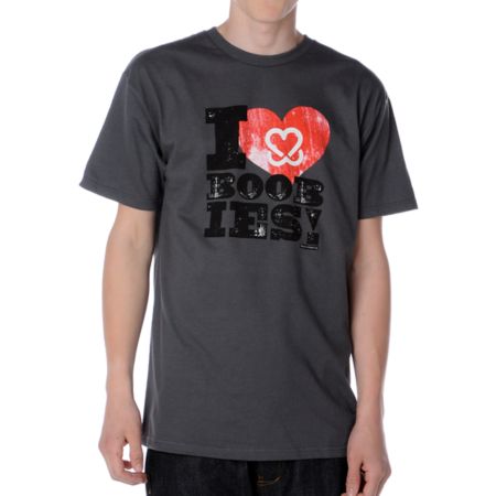 Keep A Breast Letter Pressed Grey Tee Shirt