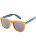 Jack Martin Frisky Business Orange & Cyan Checkerboard Sunglasses
