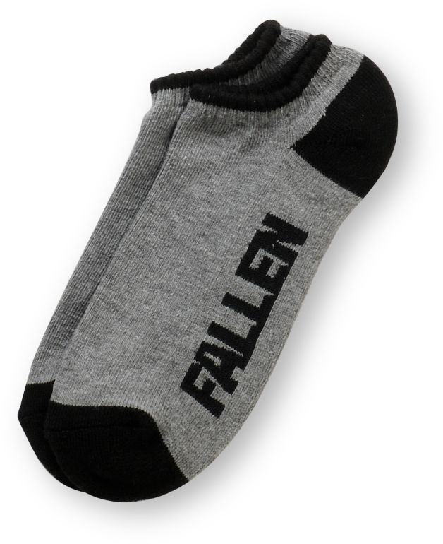 Fallen Shoes Black & Grey Ankle Socks