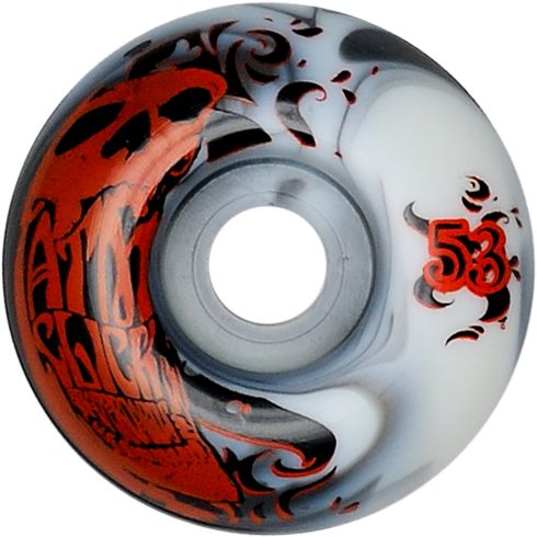 ATM Skull Black & White Swirl Skateboard Wheels
