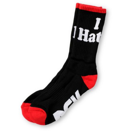 DGK Haters Black Crew Socks