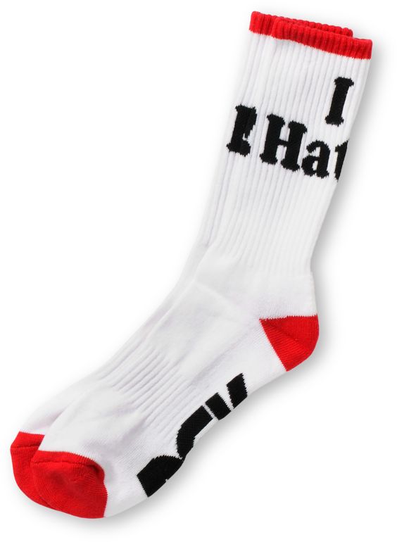 DGK Haters White Crew Socks