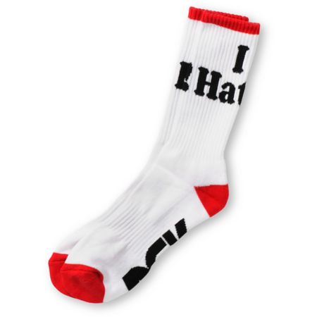 DGK Haters White Crew Socks