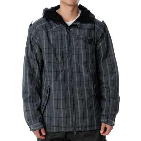 686 Anthem Gunmetal Plaid Snowboard Jacket