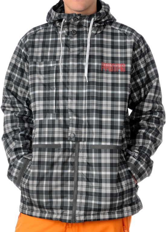 Burton Gianni Black Tartan Plaid Snowboard Jacket