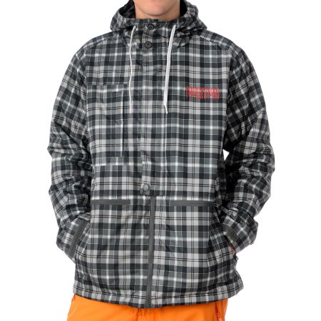 Burton 2011 Gianni Black Tartan Plaid Snowboard Jacket
