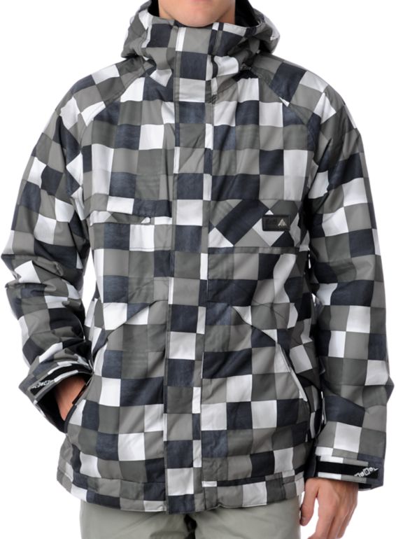 Burton 2011 Poacher Black Plaid Snowboard Jacket